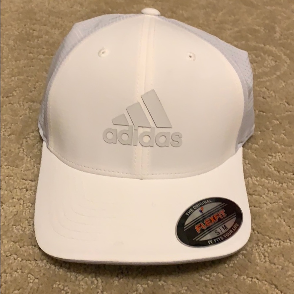 Adidas Golf Climacool Flexfit Hat White Men’s NEW.